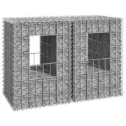 Gabion Basket Posts 2pcs 40x40x60cm Iron Wire Fence Wall Cage Fencing