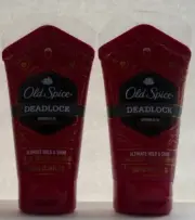 2 Old Spice Deadlock Spiking Glue Ultimate Hold & Shine 3.38 Fl Oz ea NEW!