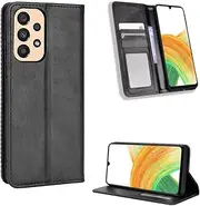 Cover Compatible with Samsung Galaxy A23 5G Case,Compatible with Samsung Galaxy A23 5G Case PU Leather Flip Kickstand Wallet Card Slot Magnetic Closure Black