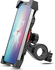 Bike Phone Holder Mount Grefay Universal Motorcycle Cell Phone Holder Smartphone Clamp 360° Rotatable for iPhone 16/15/14/13/12/11/X Pro max, Galaxy S10e/10/9/8/7+ Edge, and 3.5"-6.5" Other Devices
