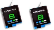 2 Pack | GoPro Compatible AHDBT801 Battery for Go Pro Hero 8 Hero 7 Hero 6 Hero