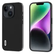 ABEEL Genuine Leather Wave Black Edge Phone Case, For iPhone 15 Plus, For iPhone 15