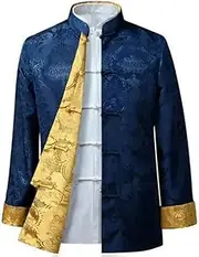 [MAIFURUN] Tang Suit Chinese Shirt Style Jacket Collar Traditional Chinese Clothing for Men Silk Top Hanfu Men