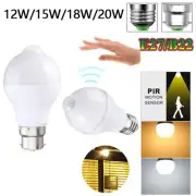 1X E27/B22 PIR Motion Sensor LED Lamp Bulb Globe Energy Saving Light Auto ON/OFF