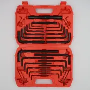 32-Piece Hex Key Allen Wrench Set with Reinforced Handle Inch/Metric SAE 7/25...