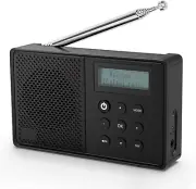 DAB Radio Portable, DAB+ Digital Radio Rechargeable FM Radio, Small Radio with