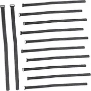 12pcs Hook and Loop Strap Vehicle Tie Downs Truck Tie down Straps Cam Buckle Straps Cargo Binding Belt Appliance Moving Straps Multipurpose Strap Tie down Straps Blended Black