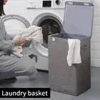 Laundry Basket 100L Washing Clothes Storage Folding Basket Bin Hamper With Lid.