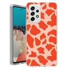 For Samsung Galaxy A23 5g A52 A53 TPU Case Cover+Glass(Cow Skin Pumpkin)