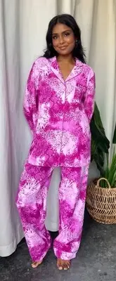 CACHIA Ruby cotton jersey pj Flannelette set Sz 10 New In Bag