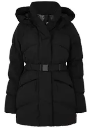 Canada Goose Marlow Belted Quilted Shell Coat - Black - M (UK12 / M) M (UK12 / M)