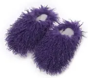 Unisex Faux Fur Slippers, Fluffy Slip-On Slides for Women and Girls