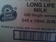 MILK PORTION CONTROL UHT 15ml DAIRY FARMERS x 240 + FREE POST BB JUNE 2025