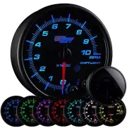 95mm Black 7 Color 3 3/4 In Dash Tachometer Gauge w Shift Light - GS-T716