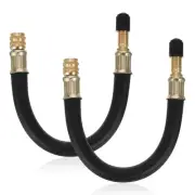 2 Pcs Tire Valve Extension 8.25 Inch Flexible Tire Stem Adapter Portable Air ...