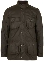 Barbour Corbridge Dark Olive Waxed Cotton Jacket - XL XL