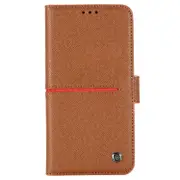 For Iphone 11 Pro Gebei Top-Grain Leather Horizontal Flip Protective Case With Holder and Card Slots and Wallet and Photo Frame(Brown)