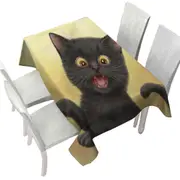Kittens for Children Happy Little Black Cat Tablecloth