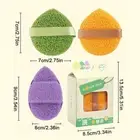 3 PCS Face Exfoliating Pads Facial Cleansing Sponge Gentle Buffing Puffs