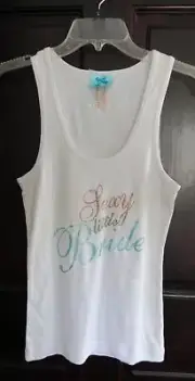 Victoria's Secret Sparkling Sexy Little Bride Tank Top Blouse Size Large