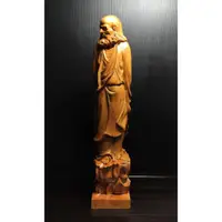 在飛比找蝦皮購物優惠-早期木雕老件-38cm崖柏達摩#05（木藝/木雕/古董/銅雕