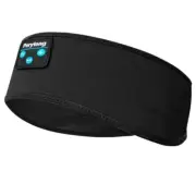 Sleep Headphones Bluetooth Wireless Sports Headband, Long Playtime Black&Black