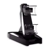Dual PS5 Controller Charger & Stand, Type-C Charging Dock for PS5, Black/White