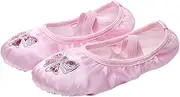 [OFFSCH] Ribbon Ballet Slipper for Boys and Girls Satin Dance Shoes Sequins Yoga Shoes Size 28