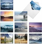 The Best Card Company - Thank You and Gratitude Cards (Box of 10), All Occasions Note Cards, Stationery Set 4 x 5.12 inch- Wordscapes M6581TYG