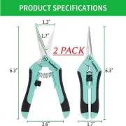 2 Pack- Bud Trimming Scissors STAINLESS Titanium Coated PRUNING TRIMMING HARVEST