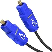 KabelDirekt – TOSLINK Cable Slim, Optical Audio Cable – 3m – Fiber Optic Cable for Soundbar, 2mm Thin (TOSLINK to TOSLINK, Digital S/PDIF Cable, Stereo System/Amplifier, Home Theater, Xbox One/PS4)
