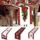 Christmas Tablecloth Table Rectangle Runner Xmas Party Waterproof Decoration