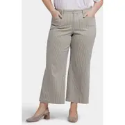 NYDJ Teresa Ankle Wide Leg Jeans in Hidden Lodge Stripe at Nordstrom, Size 20W