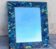 Labradorite Salon Mirror / Looking Glass / Vanity Room Mirror / Wall Decor Glass