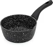 Blackmoor 66120 Classic 16cm Milk Pan/Non-Stick Coating/Cool Touch Handle/Features Unique Pouring Lip/Suitable for Induction, Gas & Electric Hobs/Black Colour