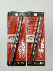 Revlon So Fierce Chrome Ink Liquid Liner, 901 Gunmetal, 0.03 Oz Each (Set Of 2)