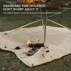 Fireproof Fire Pit Mat for Ground Patio Deck Grass Lawn Fiberglass Grill Blanket