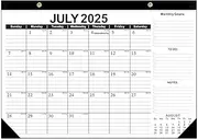 Desk Calendar 2025-2026, Monthly Desk Calendar 2025-2026 - Large Desktop Planner Organiser | Desk Calendar with Corner Protection