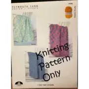 New Plymouth Yarn Encore Chunky 3 Easy Baby Afghans Throws Knitting Pattern P490
