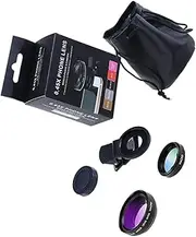 PEPLAYTAL Phone Lens Clip Wide Angle Macro Lens for Mobile Photography Durable Optical Compact Design for Travel Use Black