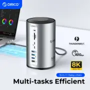 ORICO 15 IN 1 40Gbps Thunderbolt 3 DP1.4 8K@30Hz Display USB C USB3.1 RJ45