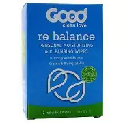 Good Clean Love Re-Balance - Personal Moisturizing & Cleansing Wipes 12 wipes