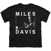 Miles Davis Kids T-Shirt Trumpet Portrait Black Tee
