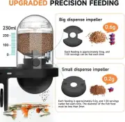 WiFi Automatic Fish Feeder With App, Smart Auto Dispenser for Vacation With T...