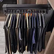 Closet Rail,Pull Out Closet Garment Valet Rod Heavy Duty Tension Retractable Wardrobe Closet Hanger Towel Rail/Extending Rail Warm as ever Learned extensively KeYJ