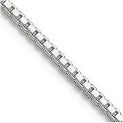 [JewelryWeb] 925 Sterling Silver Solid Polished Lobster Claw Closure 1.25mm Box Chain Necklace Spring Ring Jewelry Gifts for Women - Length Options: 41 46 51 56 61 66 71 76 91