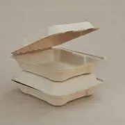 8" Bamboo Takeaway Clamshell 200 pcs