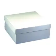 Papstar Tortenkartons with Lid Made of Cardboard Angular White 10 Piece