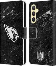 Head Case Designs Officially Licensed NFL Marble Arizona Cardinals Artwork Leather Book Wallet Case Cover Compatible with Samsung Galaxy S23 FE 5G