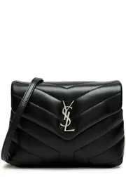 Saint Laurent Loulou Toy Quilted Cross Body Bag, Leather Bag, Black One Size